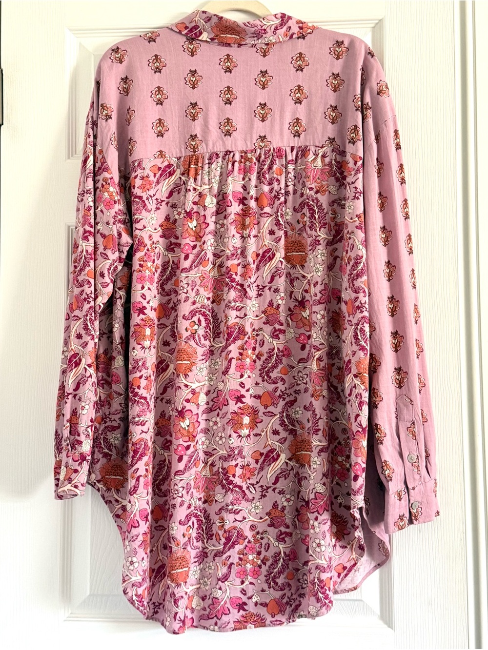 Knox Rose Pink Floral Mix-Print Button-Up Top - Picture 3 of 11